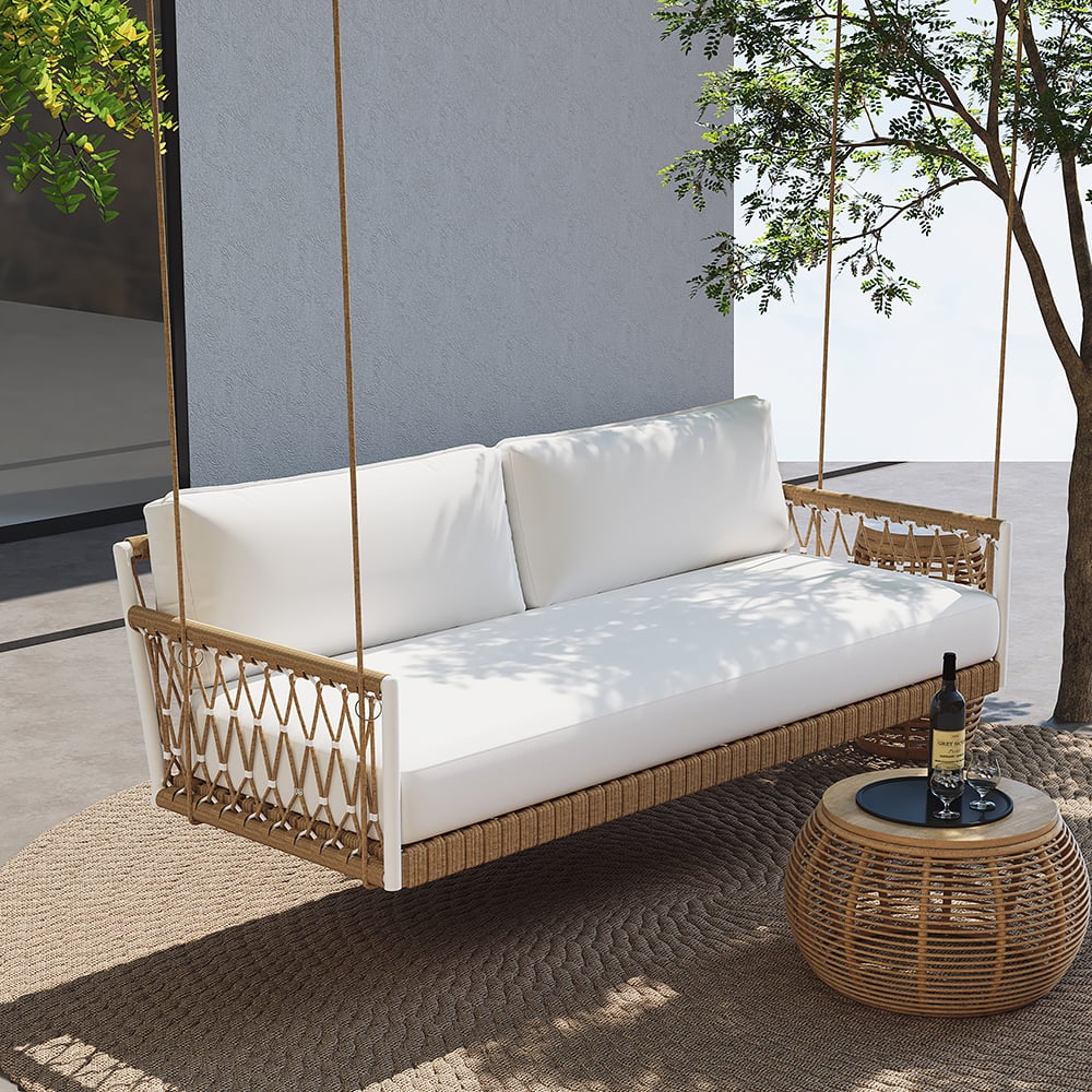 Boho 2 - Seater Rattan Patio Swing - From Where - 