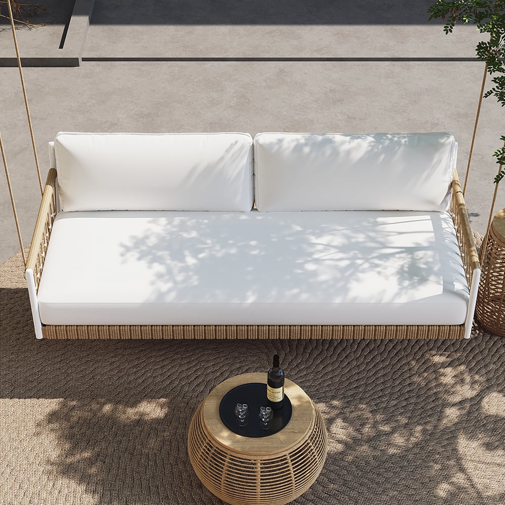 Boho 2 - Seater Rattan Patio Swing - From Where - 
