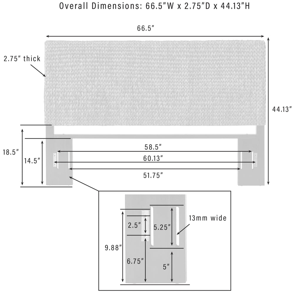 Boho Handwoven Rattan Headboard - From Where - 