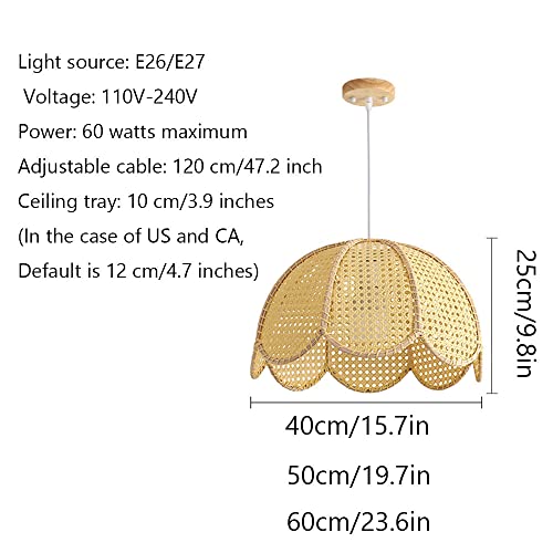 Boho Rattan Art Hanging Chandelier - From Where - 