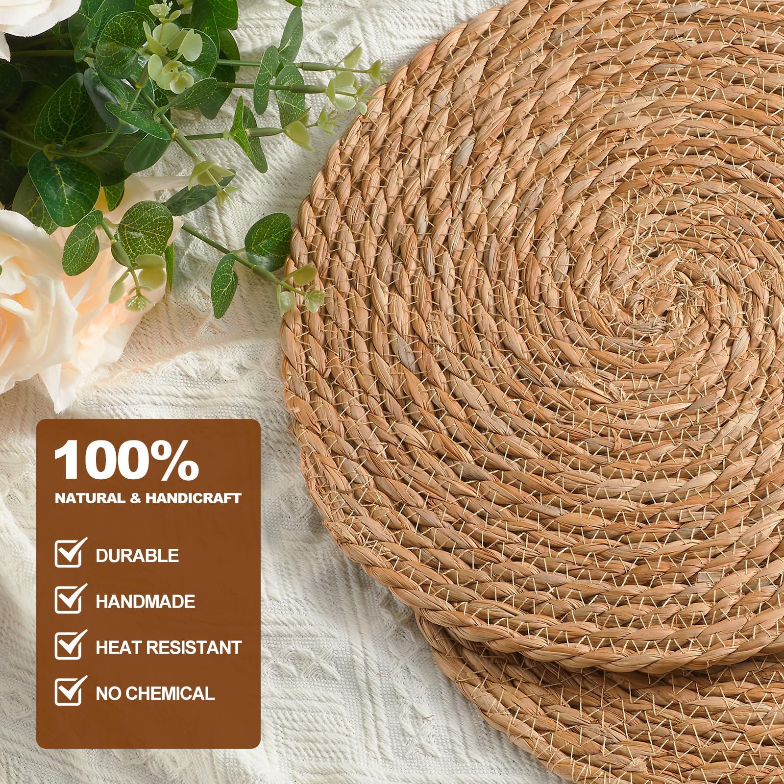 Boho Rattan Placemats (Set of 4) - From Where - 