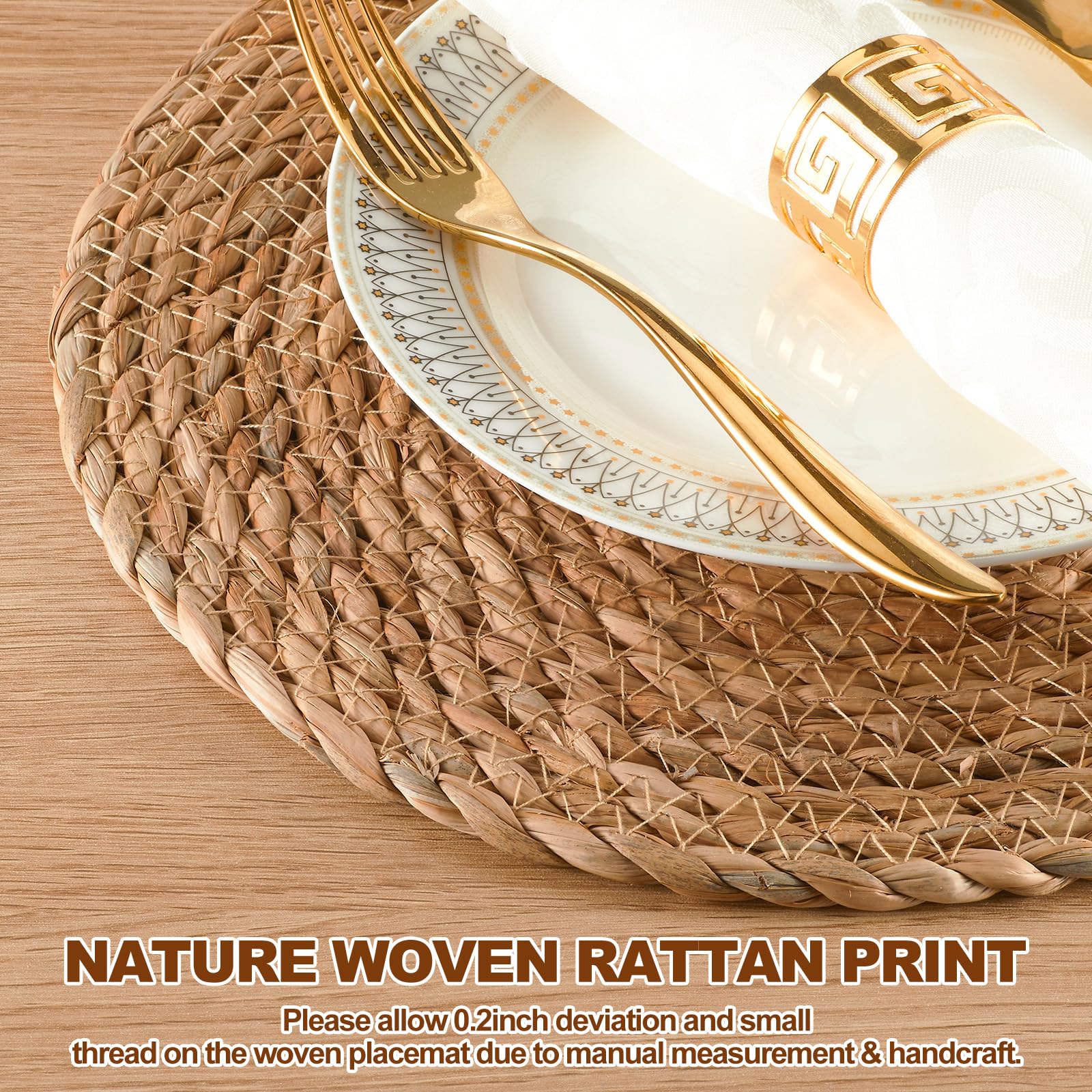 Boho Rattan Placemats (Set of 4) - From Where - 