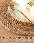 Boho Rattan Placemats (Set of 4) - From Where - 