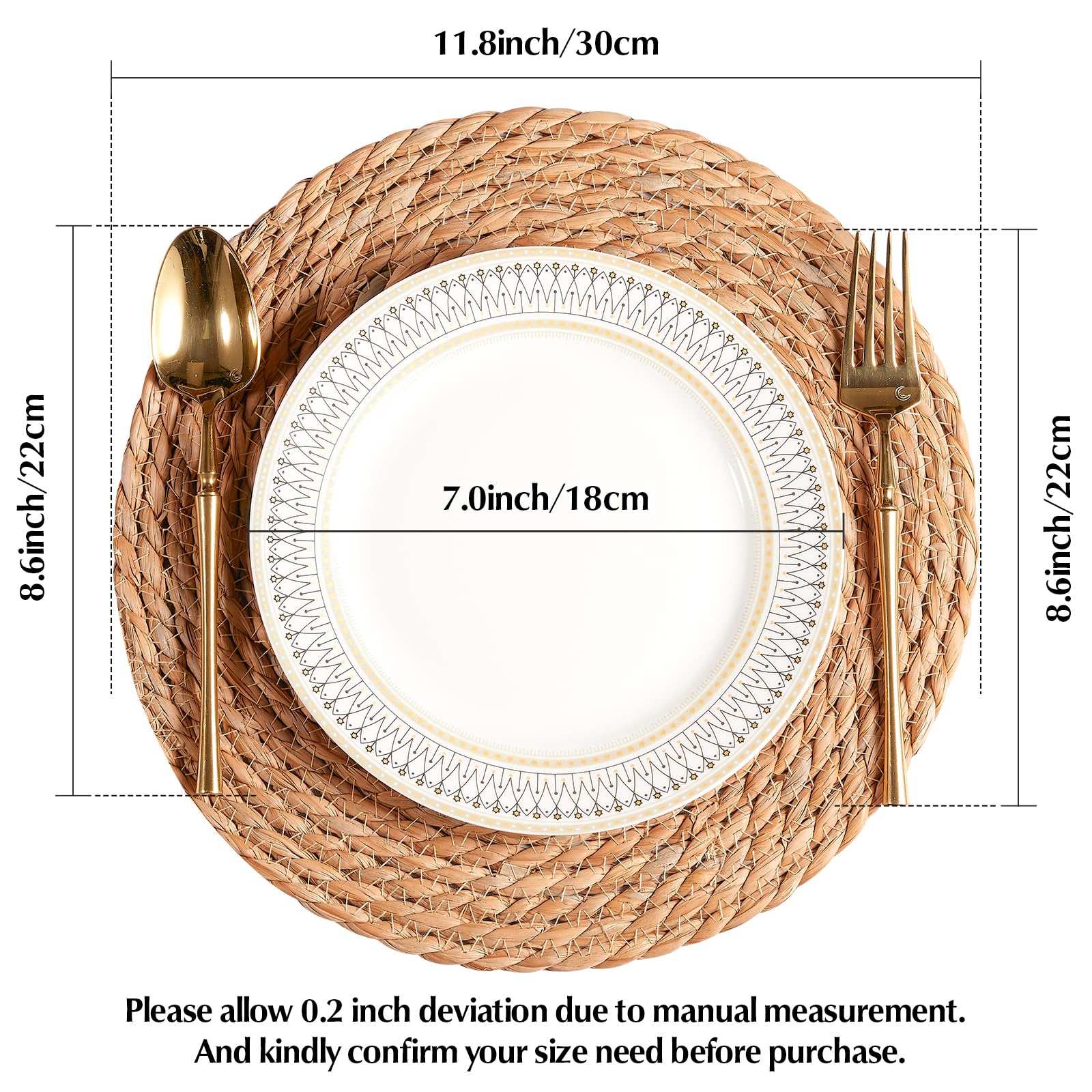 Boho Rattan Placemats (Set of 4) - From Where - 