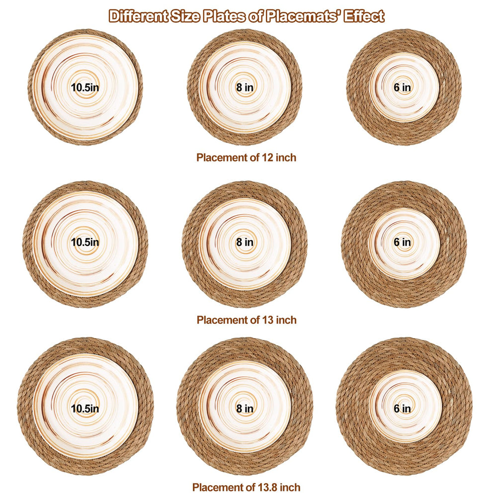 Boho Rattan Placemats (Set of 4) - From Where - 