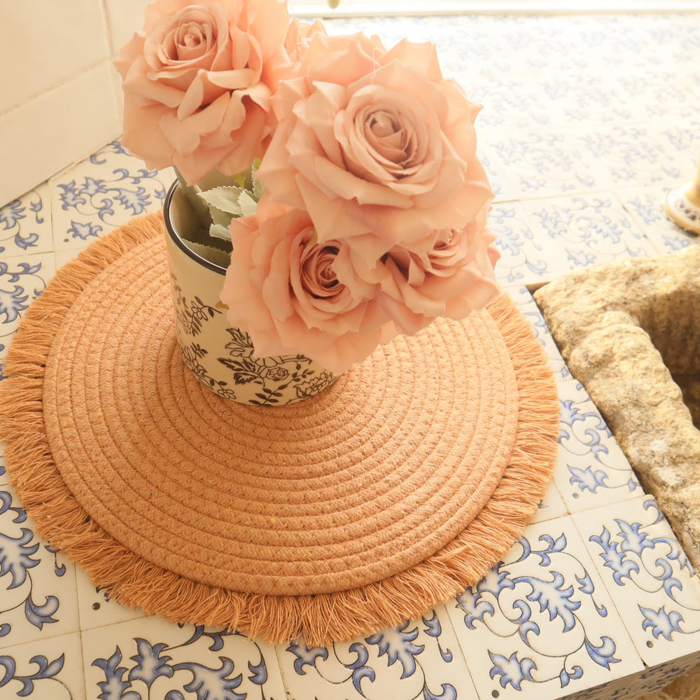 Boho Round Placemats Set of 6 - From Where - 