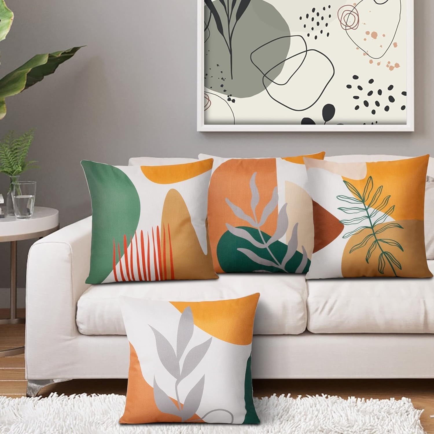 Boho Throw Pillow Covers Set of 4 - From Where - 