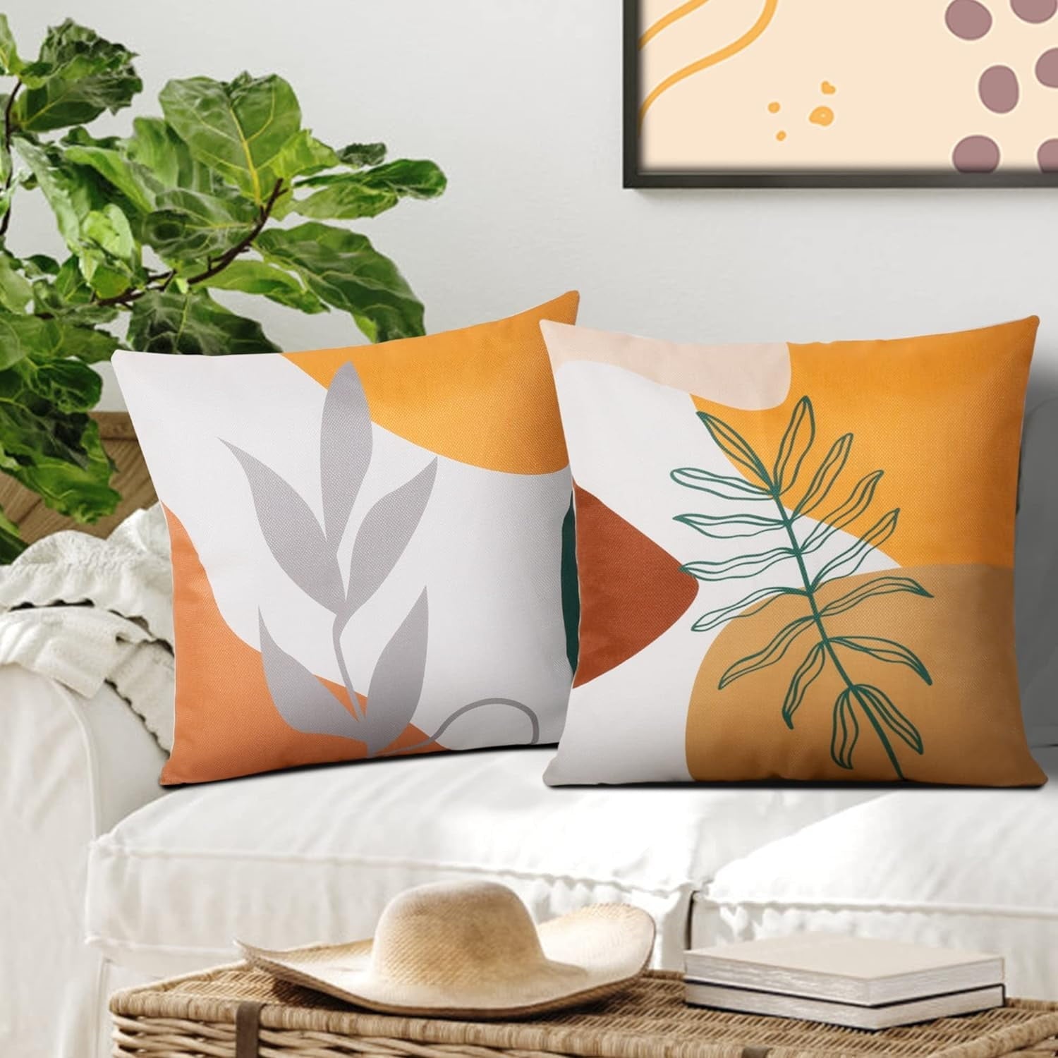 Boho Throw Pillow Covers Set of 4 - From Where - 