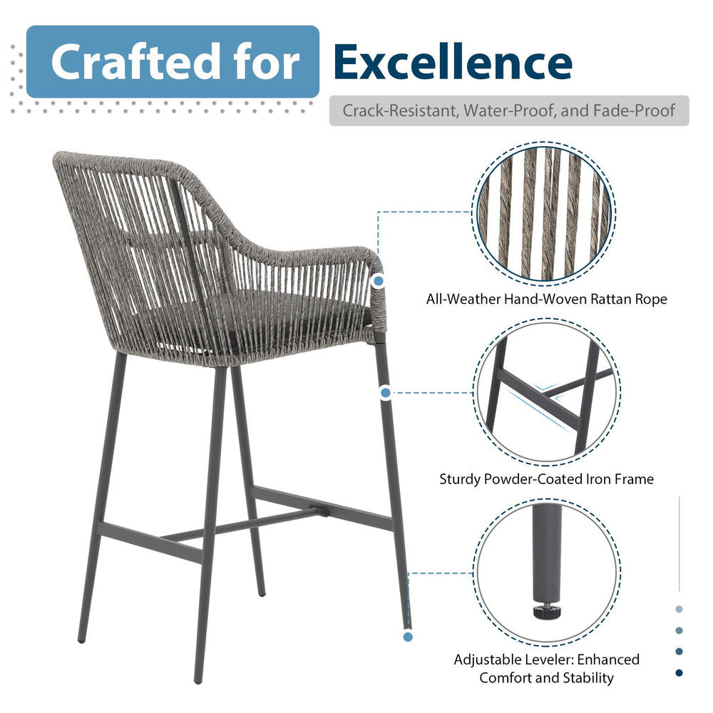 Boho Wicker barstools - From Where - 