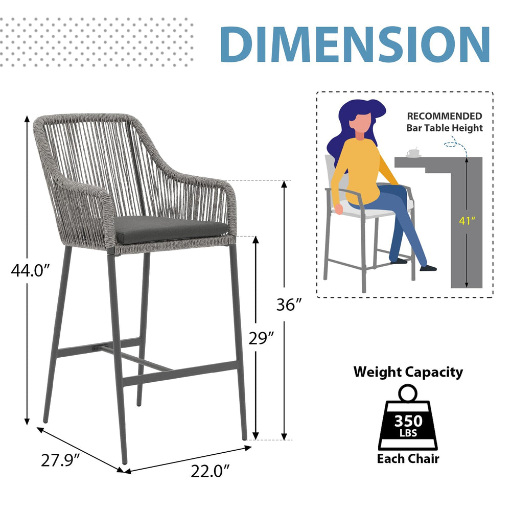 Boho Wicker barstools - From Where - 