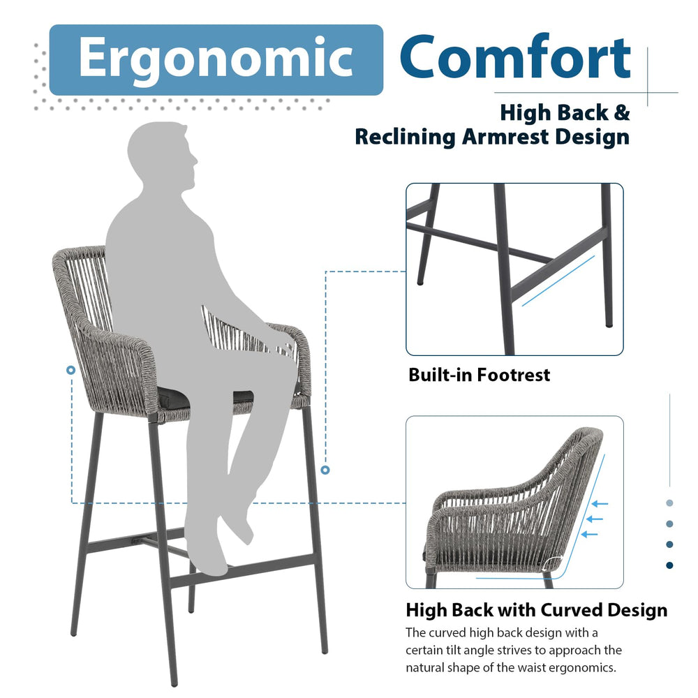 Boho Wicker barstools - From Where - 