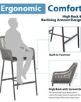 Boho Wicker barstools - From Where - 