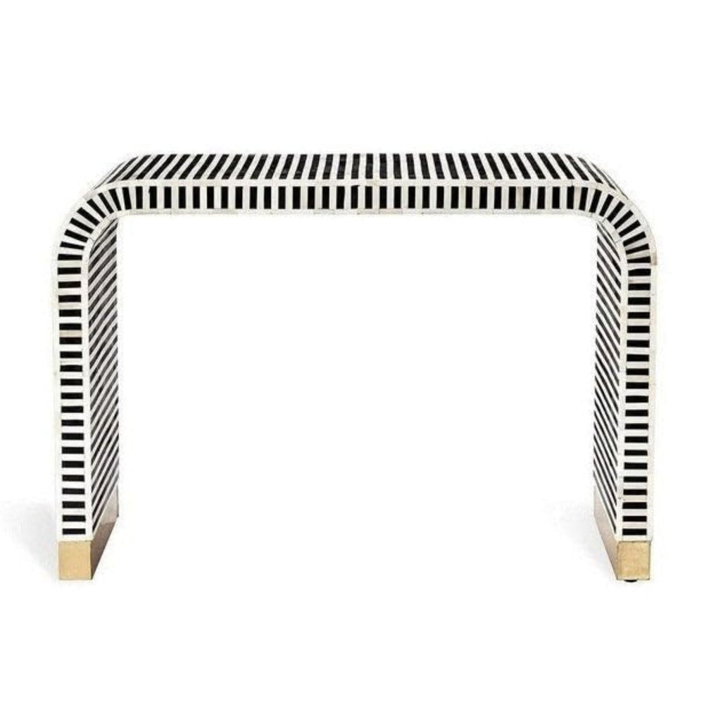 Bone Inlay Waterfall Console Table - From Where - 