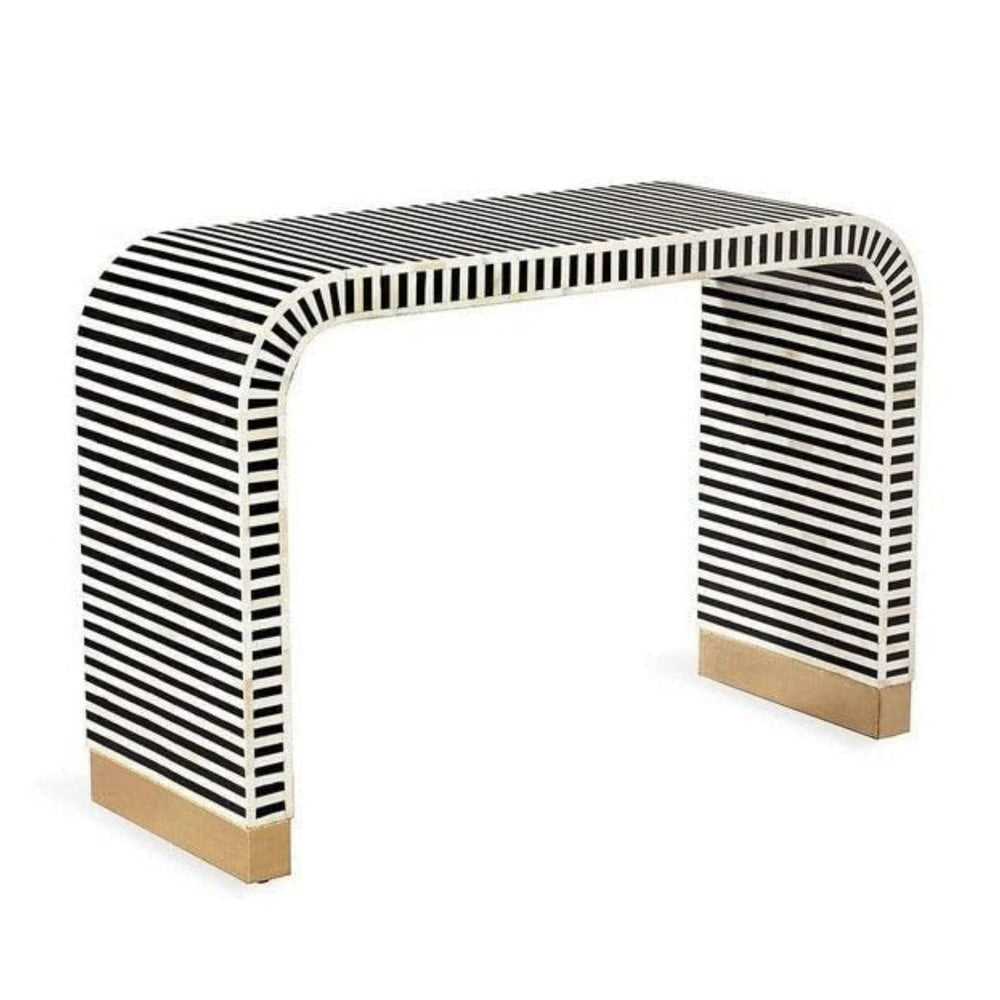 Bone Inlay Waterfall Console Table - From Where - 