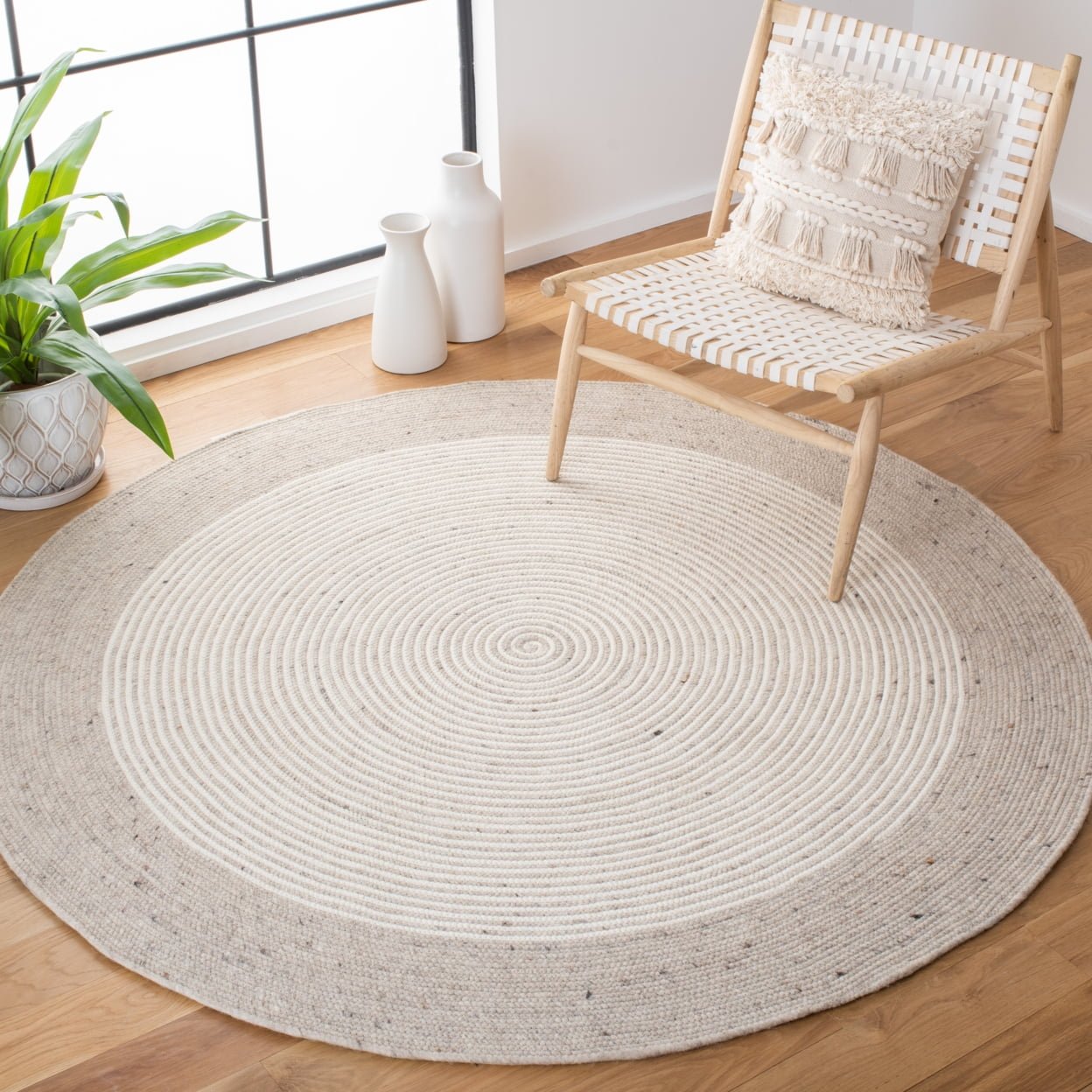 Braided Lars Geometric Area Rug - From Where - 