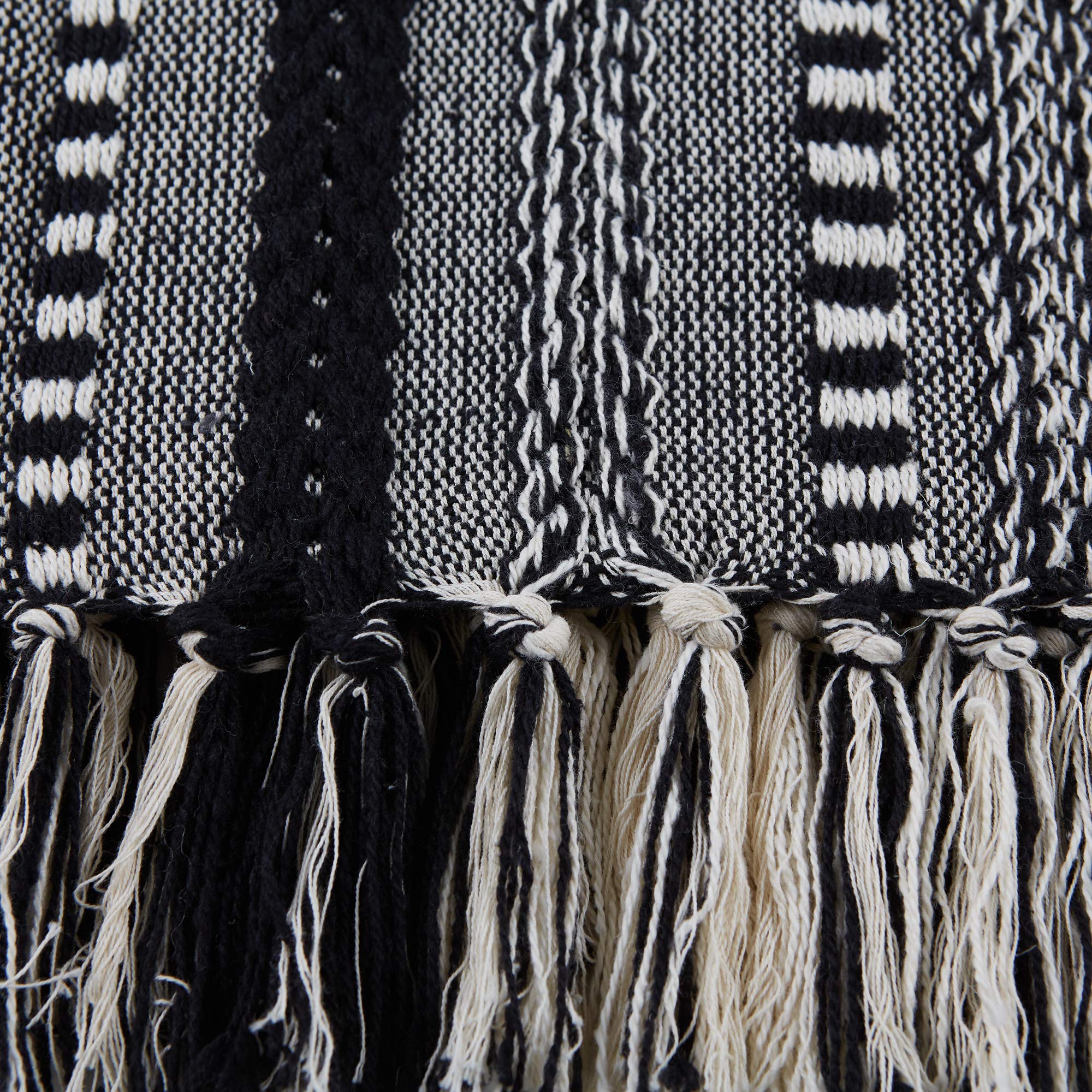 Braided Striped Decorative Throw Blanket - From Where - 