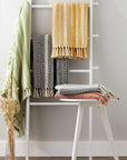 Braided Striped Decorative Throw Blanket - From Where - 