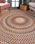Braided Wool Geometric Area Rug - From Where - 