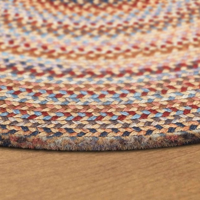 Braided Wool Geometric Area Rug - From Where - 