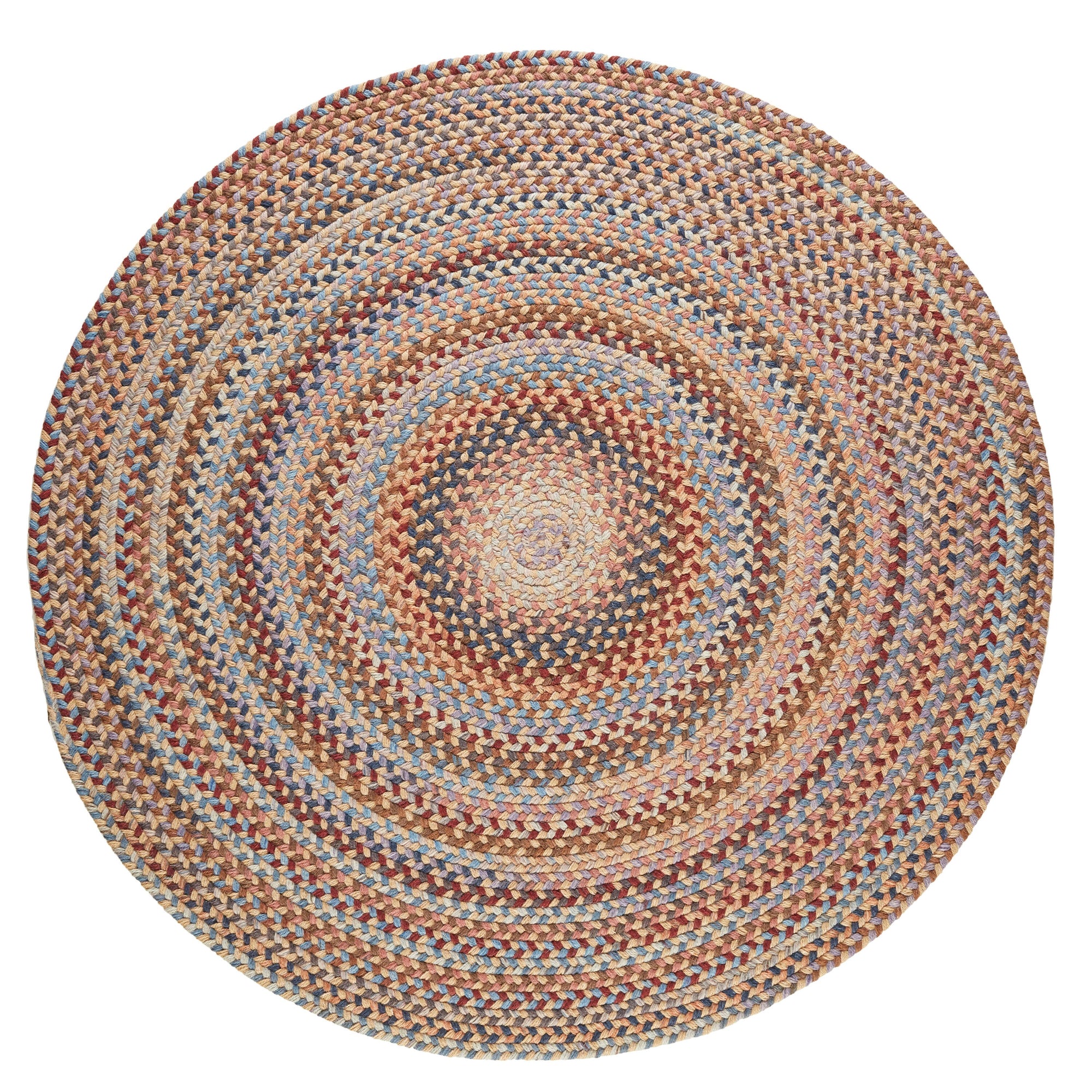 Braided Wool Geometric Area Rug - From Where - 
