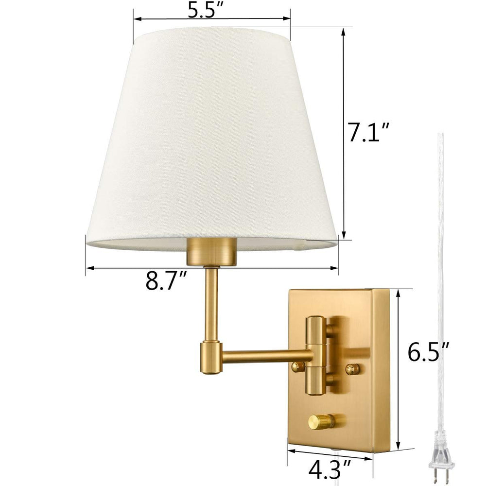 Brass Swing Arm Wall Lamp (Set of 2) - From Where - 
