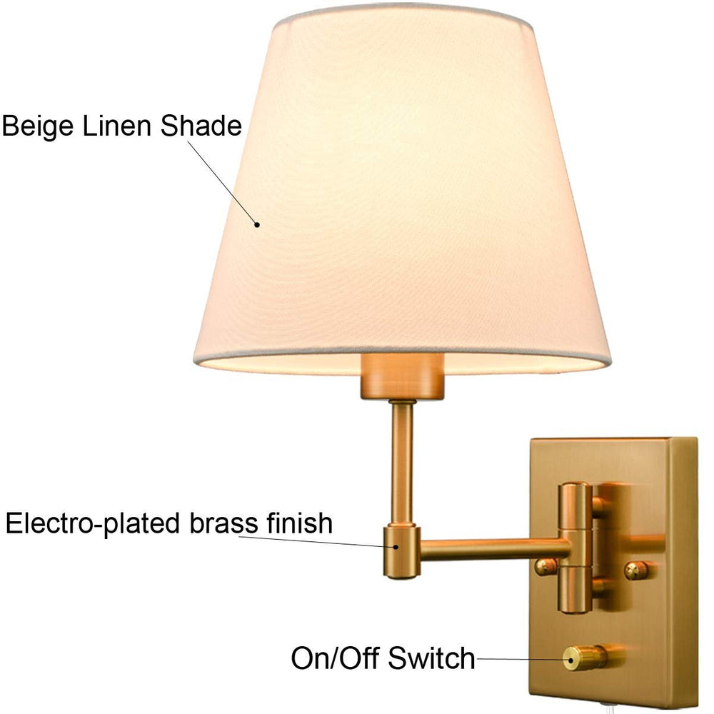 Brass Swing Arm Wall Lamp (Set of 2) - From Where - 