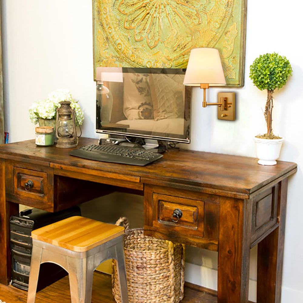 Brass Swing Arm Wall Lamp (Set of 2) - From Where - 