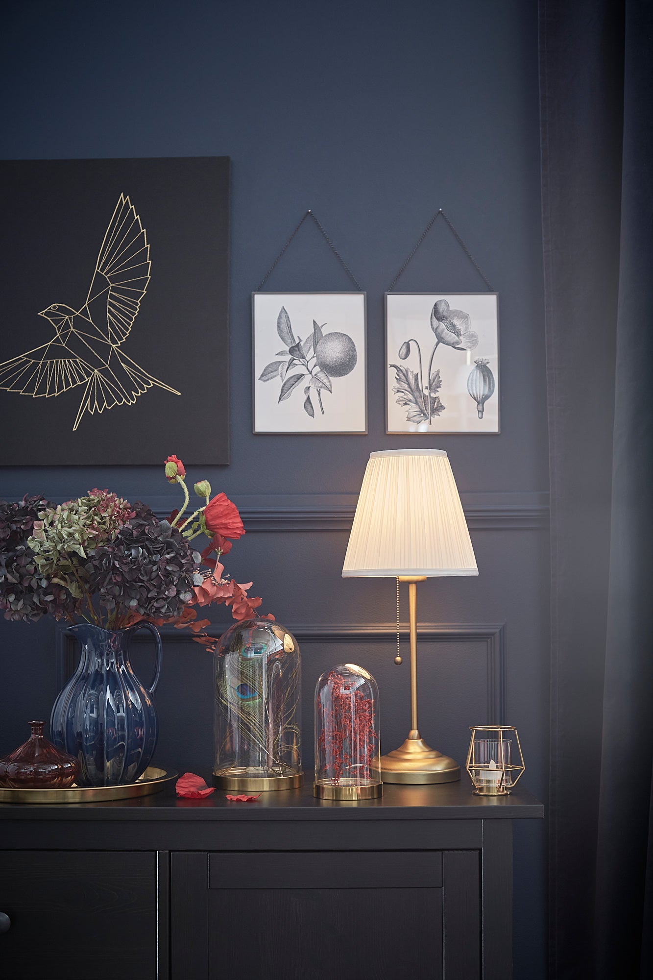 Brass/White Table Lamp - From Where - 