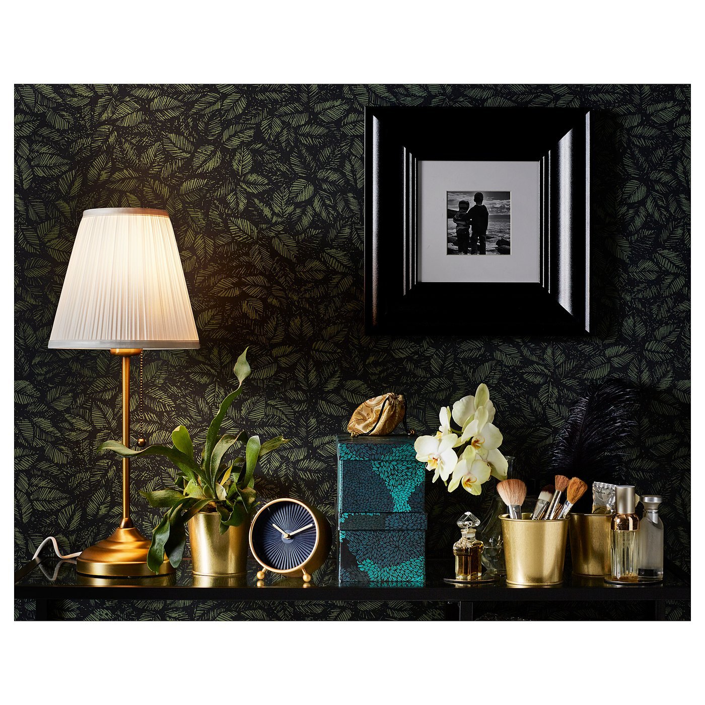 Brass/White Table Lamp - From Where - 