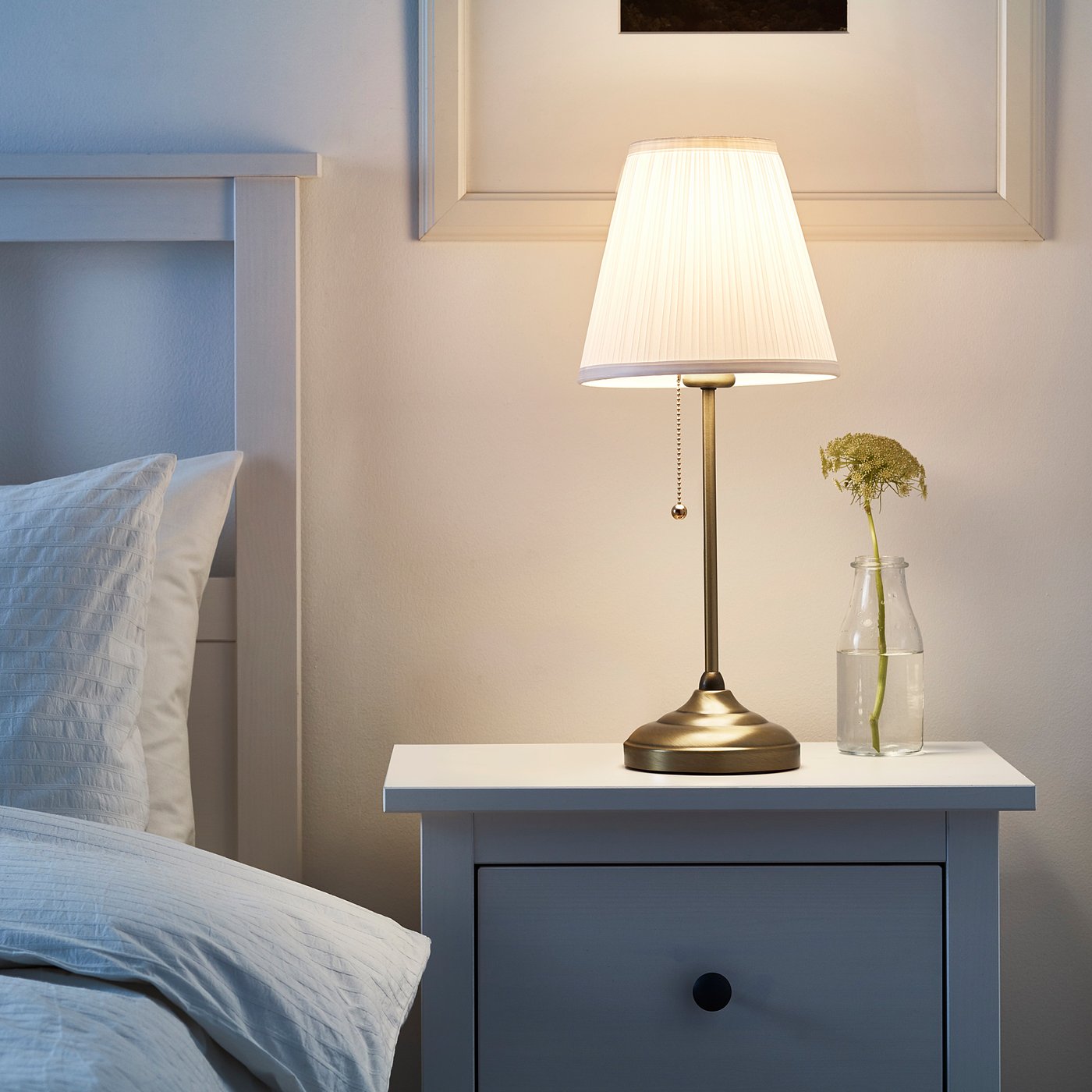 Brass/White Table Lamp - From Where - 