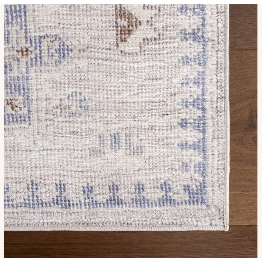 Brenda Hazy Heraldry Spill Proof Washable Rug - From Where Finds - 