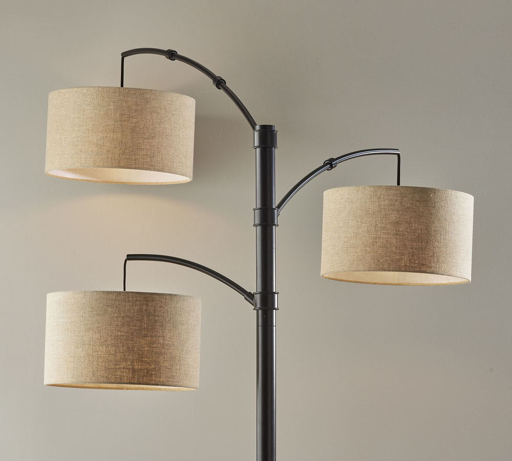 Brendan 3-Arm Metal Arc Floor Lamp (82")