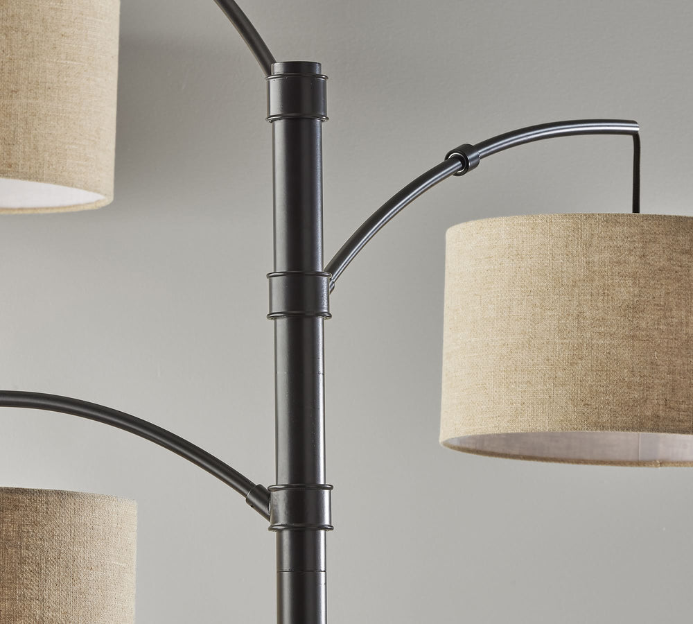 Brendan 3-Arm Metal Arc Floor Lamp (82")