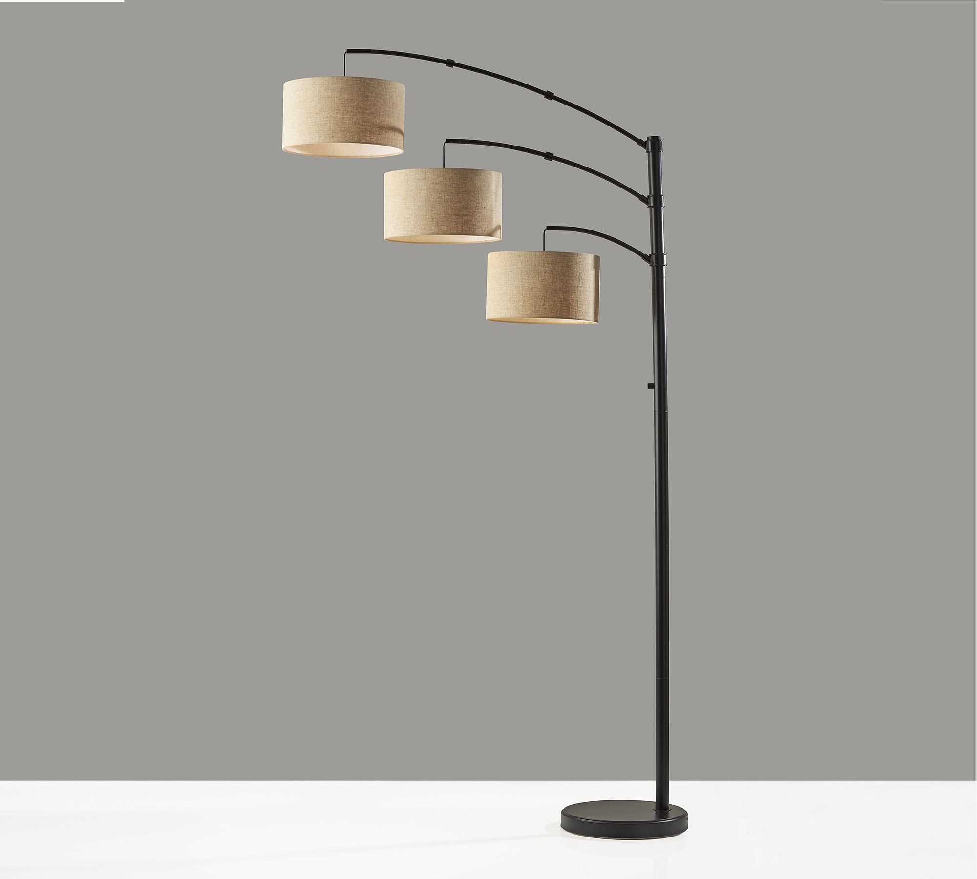 Brendan 3 - Arm Metal Arc Floor Lamp (82") - From Where Finds - 