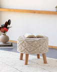 Brennley Solid Wood Accent Stool - From Where - 