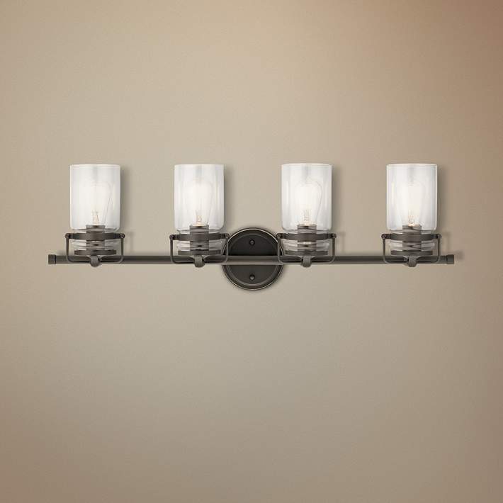 Brinley Wide Olde Bronze Bath Light - From Where - 
