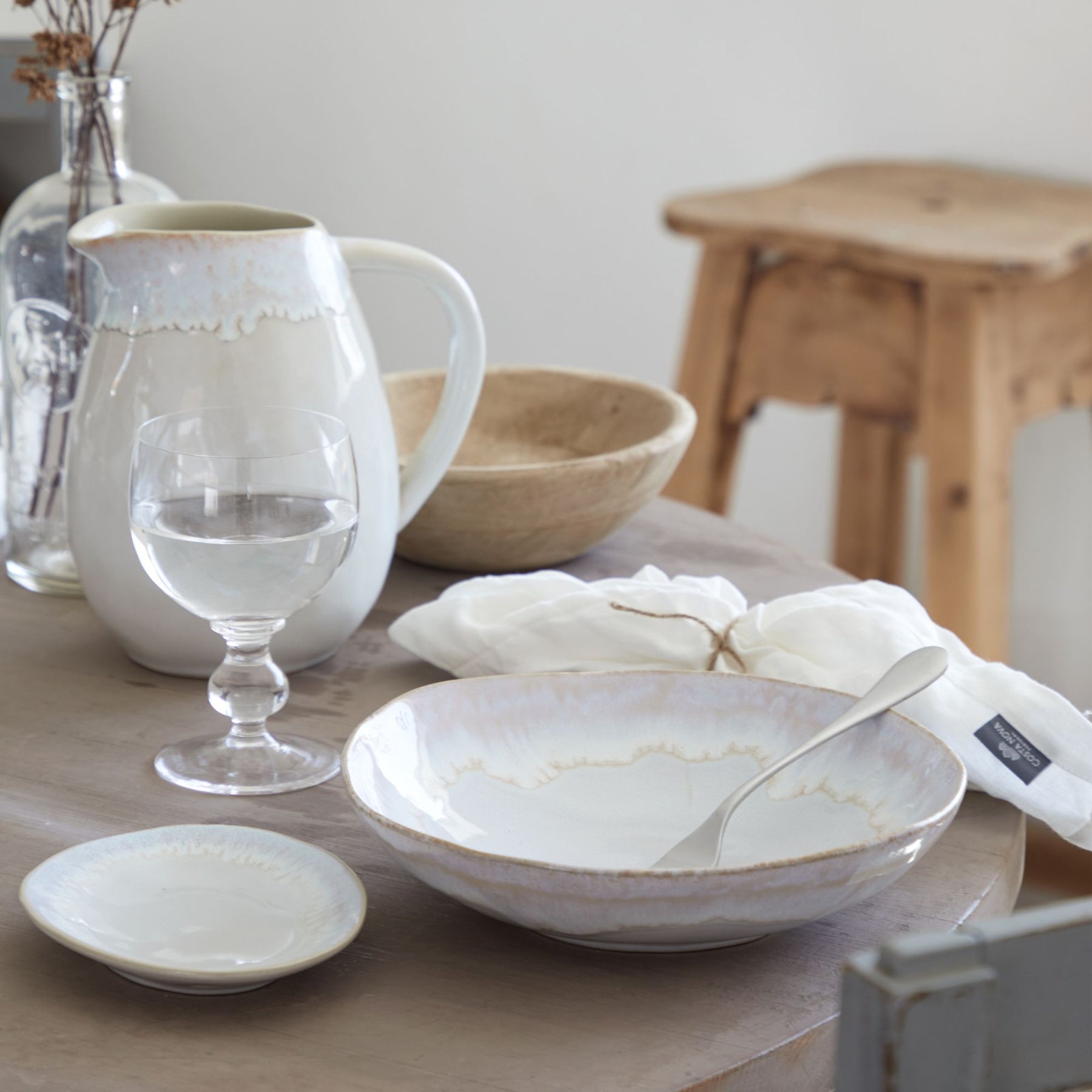 Brisa 12 - Piece Dinnerware Set with Soup/Pasta Bowl - From Where Finds - 