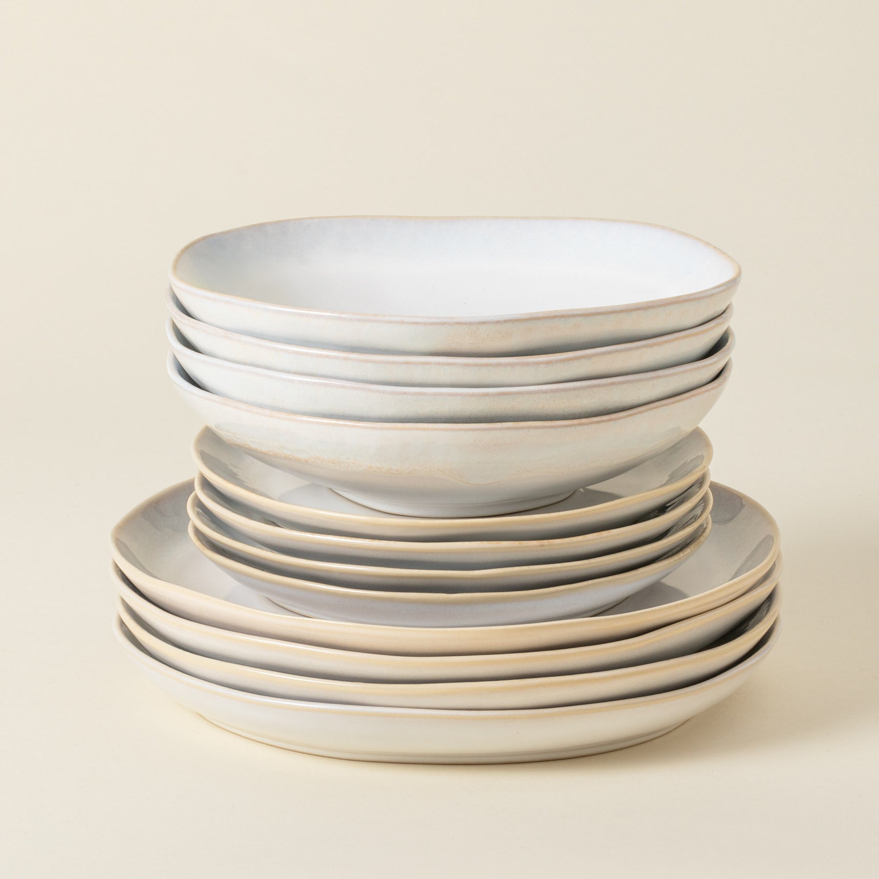 Brisa 12 - Piece Dinnerware Set with Soup/Pasta Bowl - From Where Finds - 
