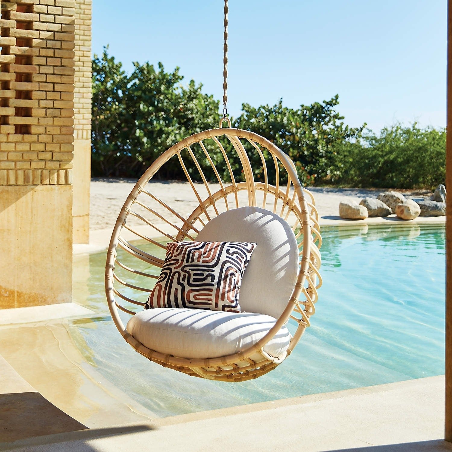 Brisa Rattan Outdoor Hanging Lounge Chair - From Where - 