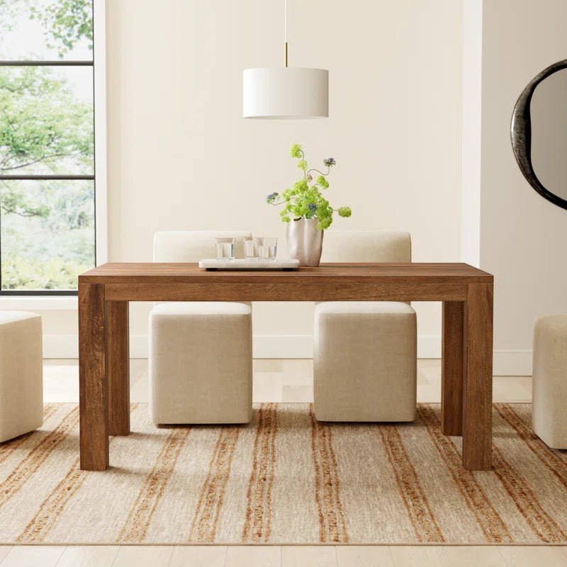 Bronner Solid Wood Dining Table - From Where - 