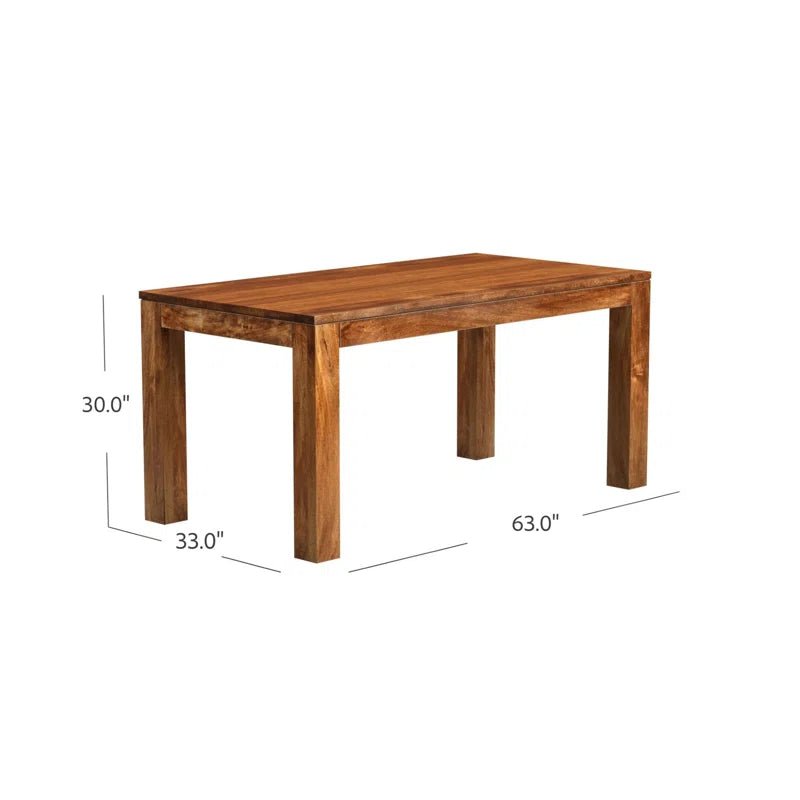 Bronner Solid Wood Dining Table - From Where - 