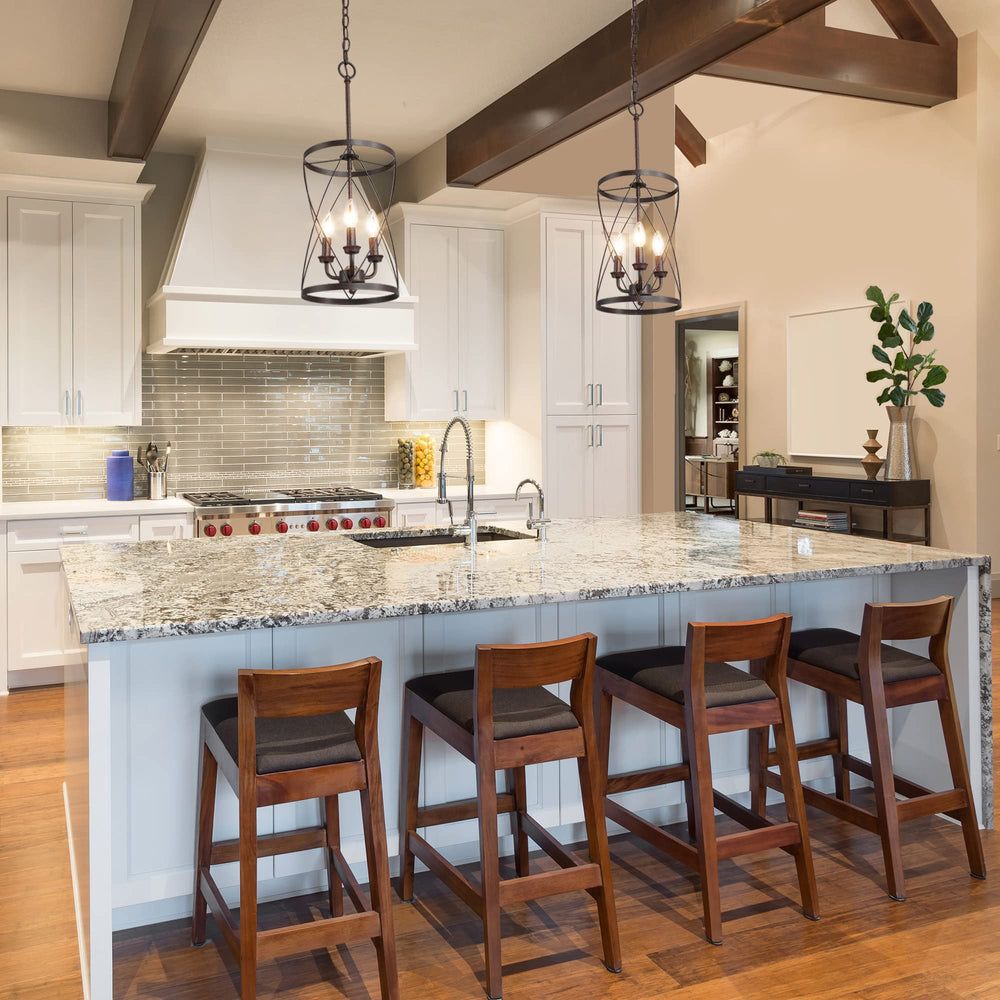 Bronze 3 - Light Industrial Chandeliers - From Where - 