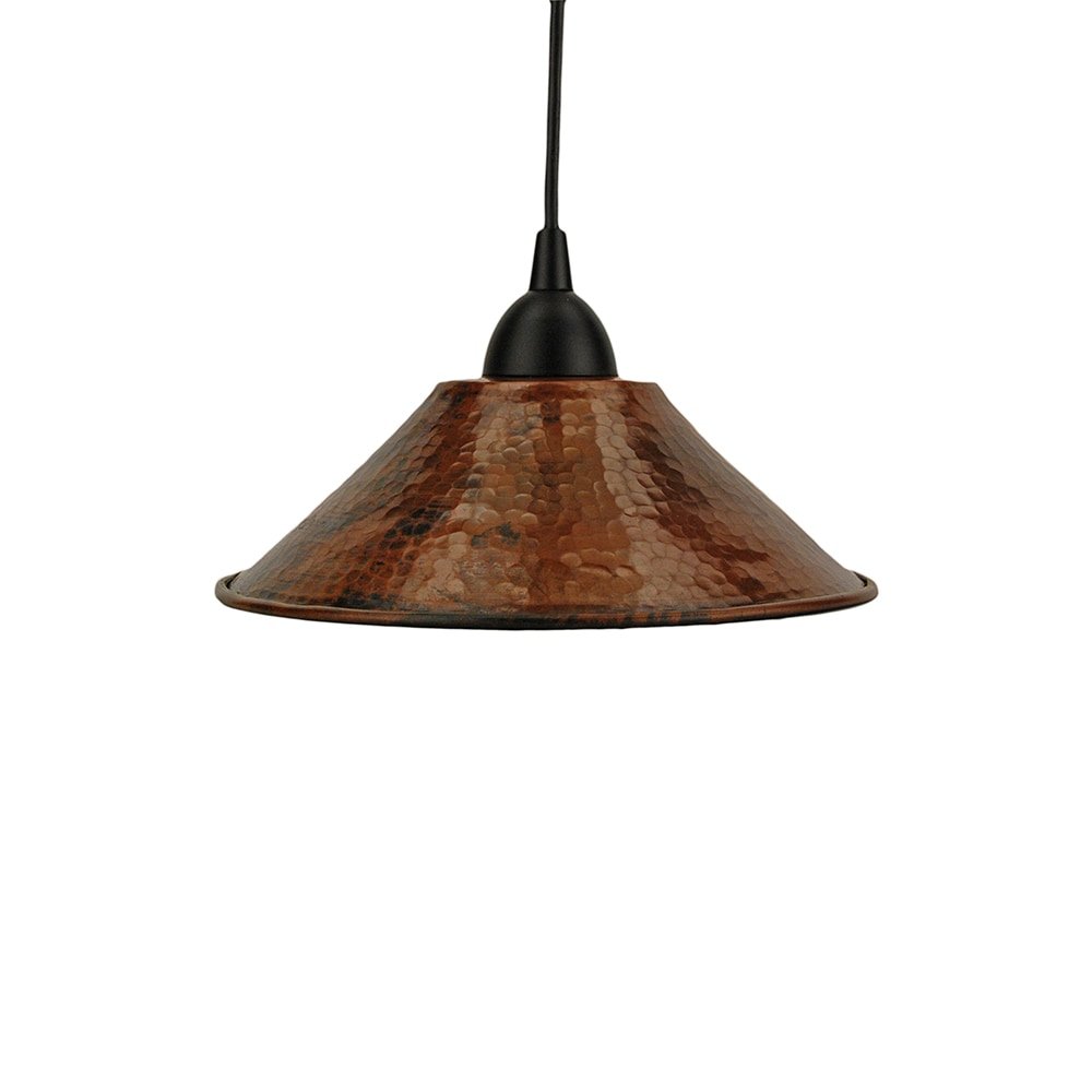 Bronze Rustic Cone Pendant Light - From Where - 