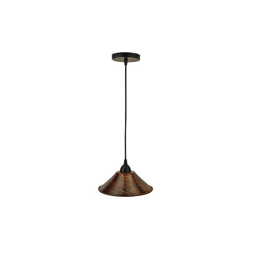 Bronze Rustic Cone Pendant Light - From Where - 