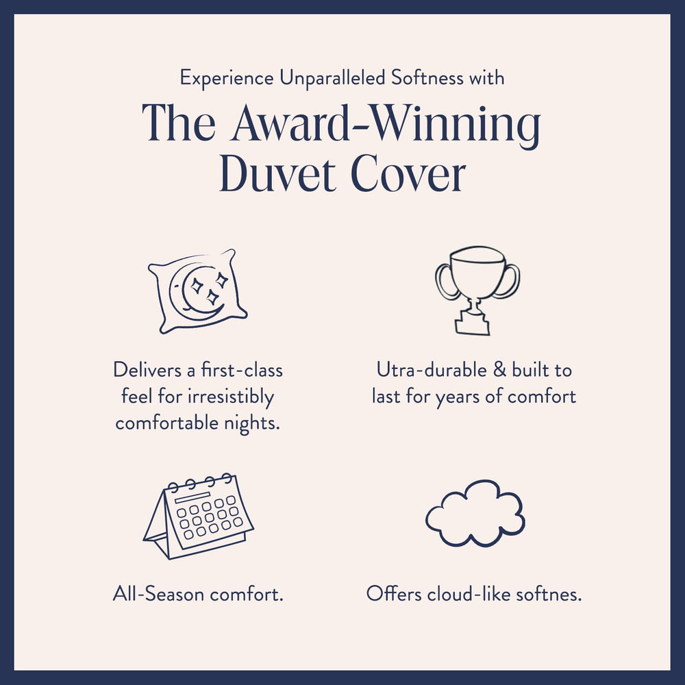 Brooklinen Luxury Sateen Duvet Cover - Queen Size in Cream - From Where - 