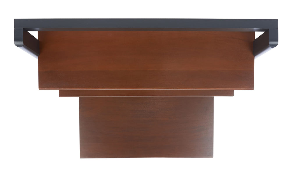 Brown and Charcoal 2 - Shelf Leaning Desk - From Where - 