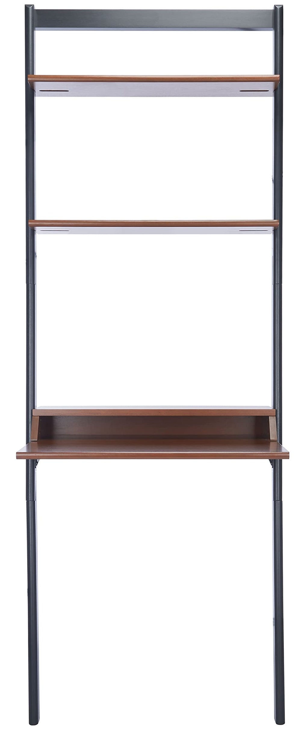 Brown and Charcoal 2 - Shelf Leaning Desk - From Where - 