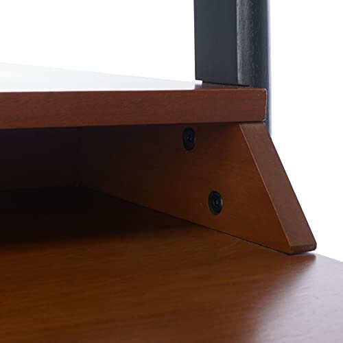 Brown and Charcoal 2 - Shelf Leaning Desk - From Where - 