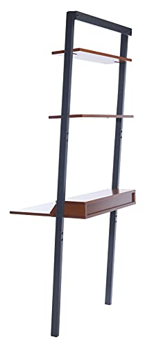 Brown and Charcoal 2 - Shelf Leaning Desk - From Where - 