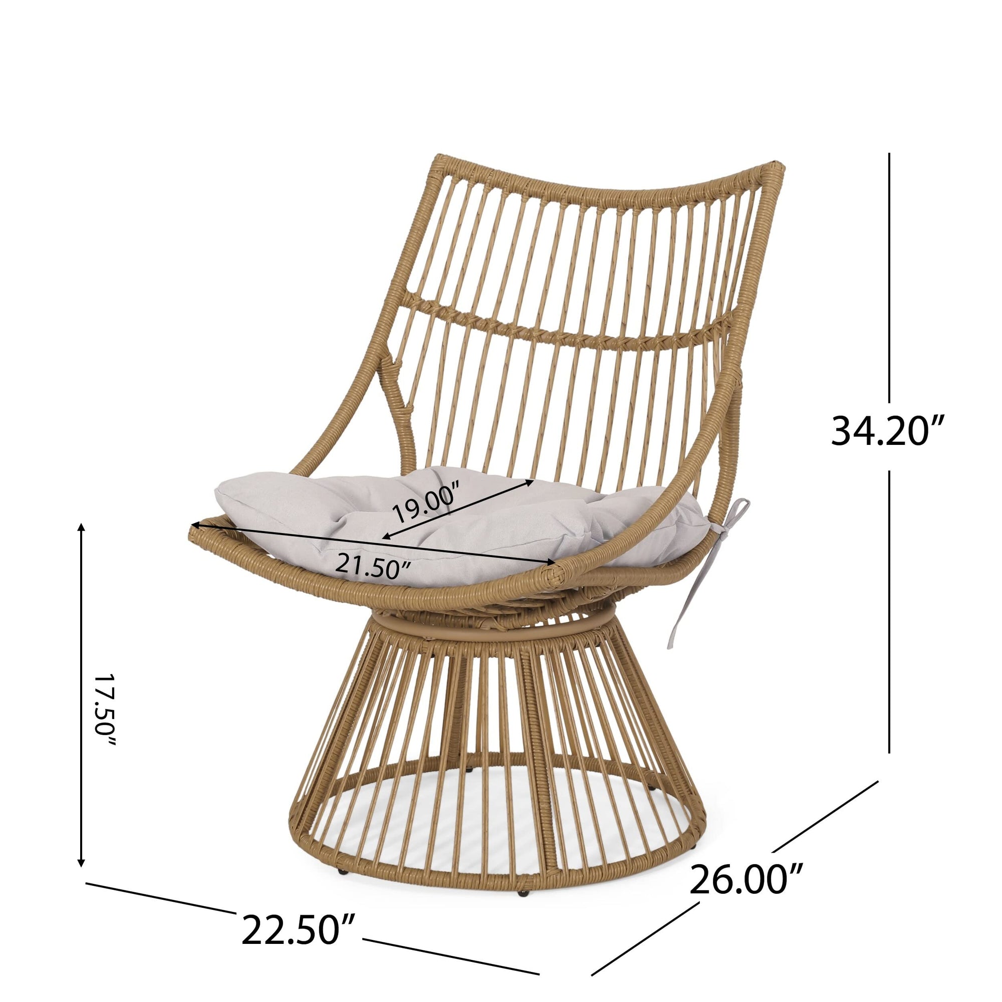Brown Bohemian Lounge Chair (Set of 2) - From Where - 